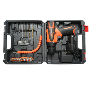 Kit trapano e cacciavite a batteria 28 pezzi, 12V 1500mAh