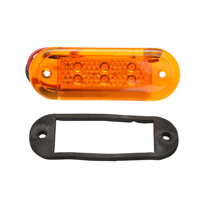 Lampada  con LED gialla, 12V/24V, Breckner Germany.