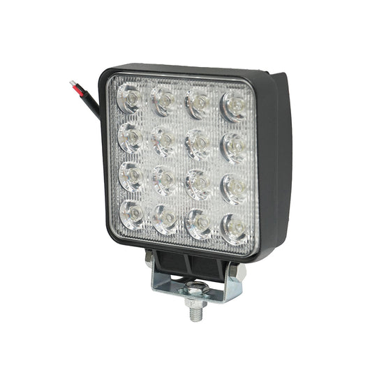 Lampada con 16 LED, 10-60V, 48W, angolo di radiazione 60°, tipo flood, 108x108x57mm, Breckner Germany