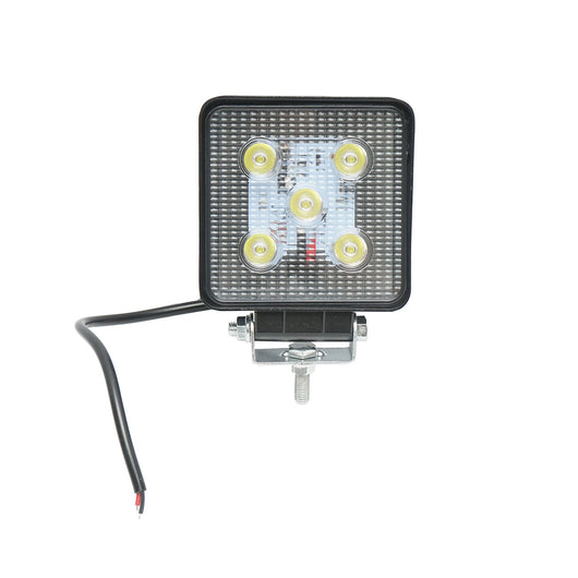 Lampada con 5 LED, 10-30V, 15W, angolo di radiazione 30°, tipo spot, 108x108x36mm, IP67, 6000K, Breckner Germany