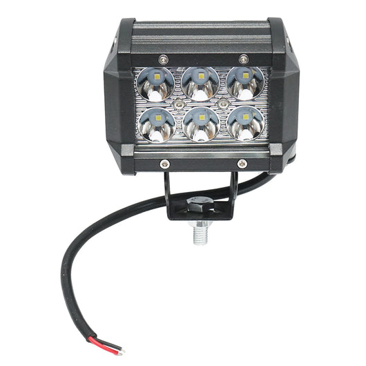 Lampada con 6 LED, 10-30V, 18W, angolo di radiazione 30°, tipo spot, 4/9,8 cm, 6000K, IP67, Breckner Germany.