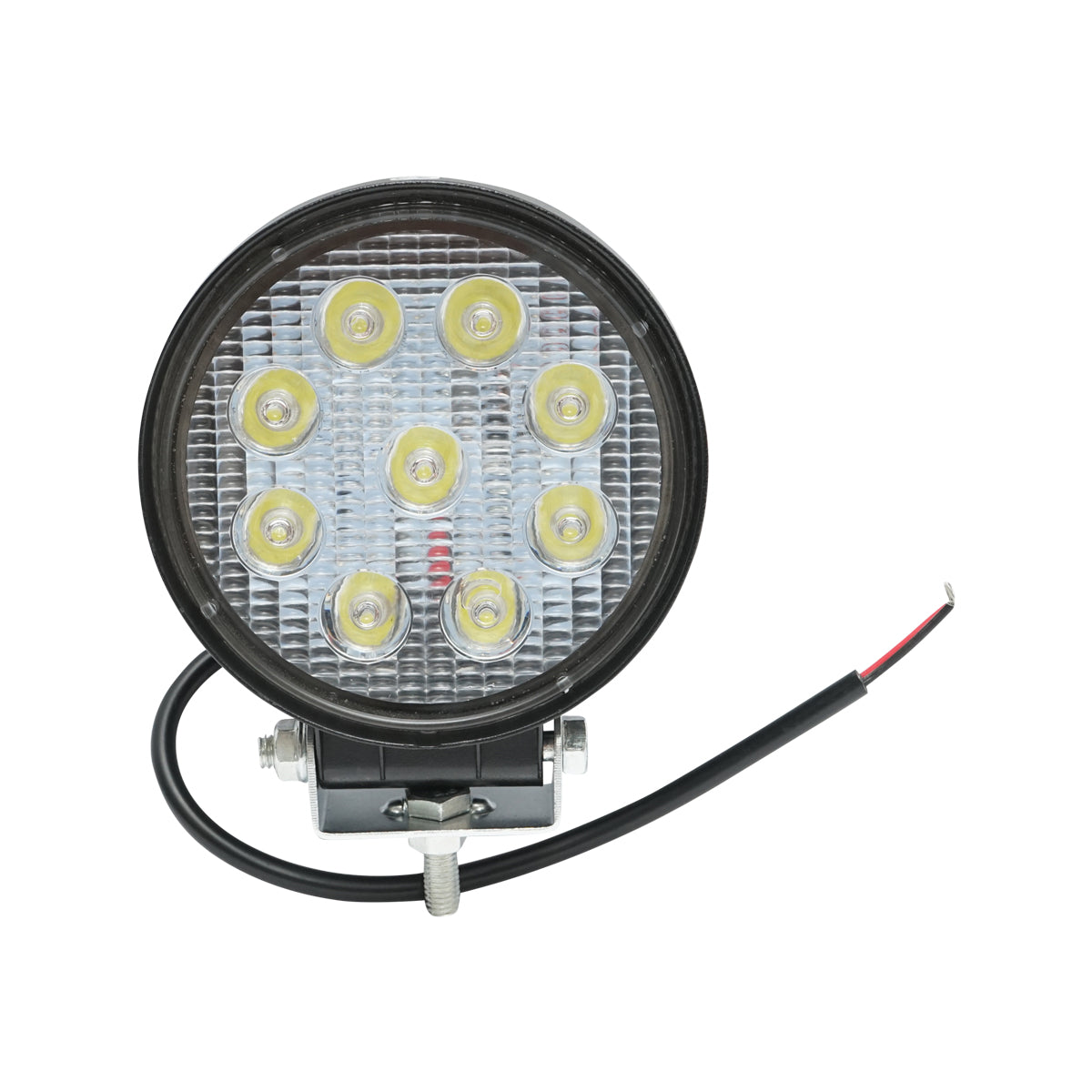 Lampada con 9 LED, 10-60V, 27W, angolo di radiazione 30°, tipo spot, 114x114x48mm, 6000K, IP67, Breckner Germany.