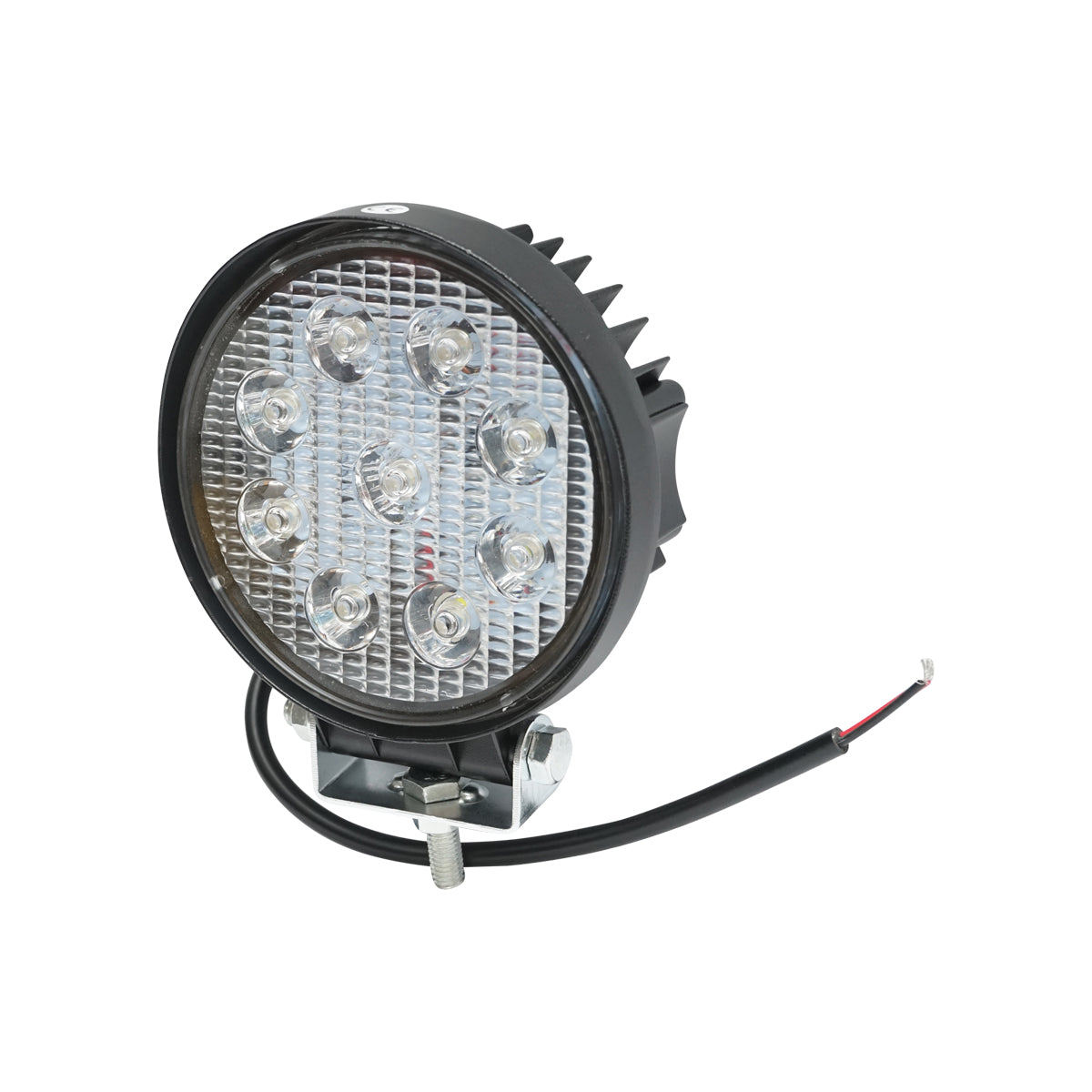 Lampada con 9 LED, 10-60V, 27W, angolo di radiazione 30°, tipo spot, 114x114x48mm, 6000K, IP67, Breckner Germany.