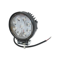 Lampada con 9 LED, 10-60V, 27W, angolo di radiazione 30°, tipo spot, 114x114x48mm, 6000K, IP67, Breckner Germany.