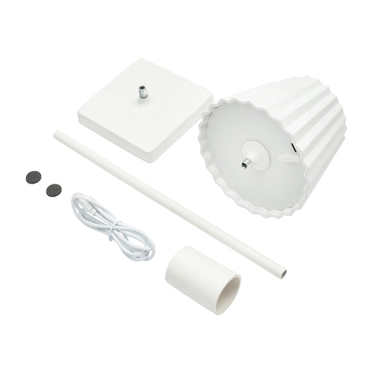 Lampada da tavolo LED, 3W, ricaricabile, 3.7V 1800mAh, USB 5V 1A, bianca, Breckner Germany