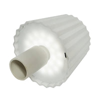 Lampada da tavolo LED, 3W, ricaricabile, 3.7V 1800mAh, USB 5V 1A, bianca, Breckner Germany