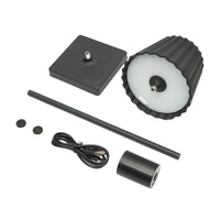 Lampada da tavolo LED, 3W, ricaricabile, 3.7V 1800mAh, USB 5V 1A, nera, Breckner Germany