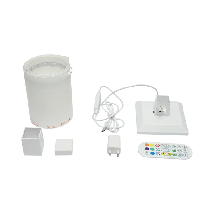 Lampada decorativa da pavimento LED RGB 4.8W dimmerabile, 240lm, modalità musica con telecomando, dimensioni 1500x125x125mm, IP20