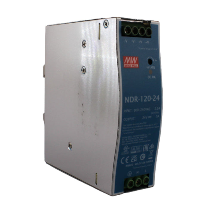 Alimentatore 230VAC 24VCC 120W 5ADC SERIE NDR - MeanWell