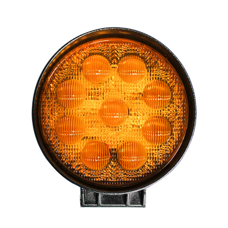 Lampada di illuminazione fendinebbia con 9 LED, 10-30V, 27W, angolo di radiazione 60°, tipo flood.