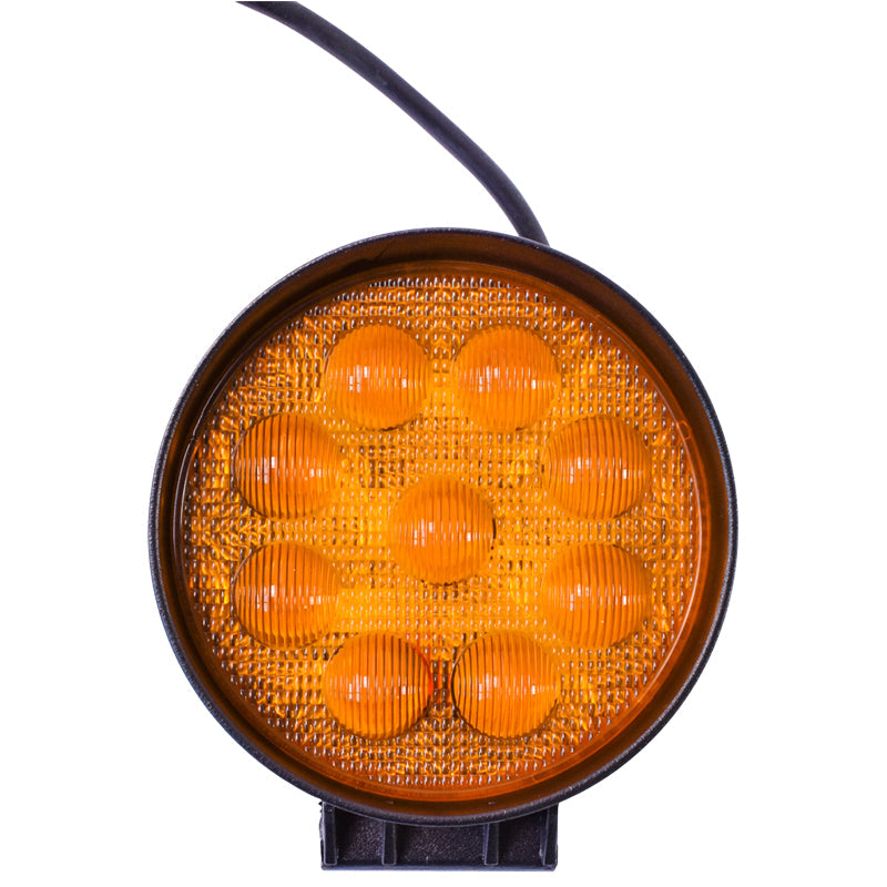 Lampada di illuminazione fendinebbia con 9 LED, 10-30V, 27W, angolo di radiazione 60°, tipo flood.