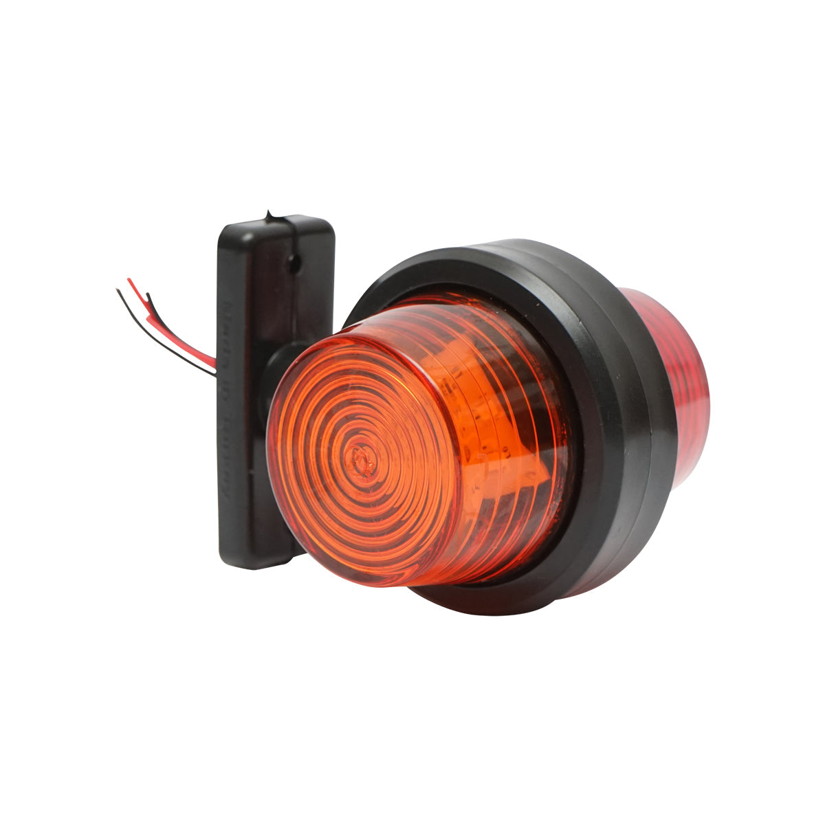 Lampada di posizione con LED, 12-24V, rosso-giallo, 60 mm, Breckner Germany.