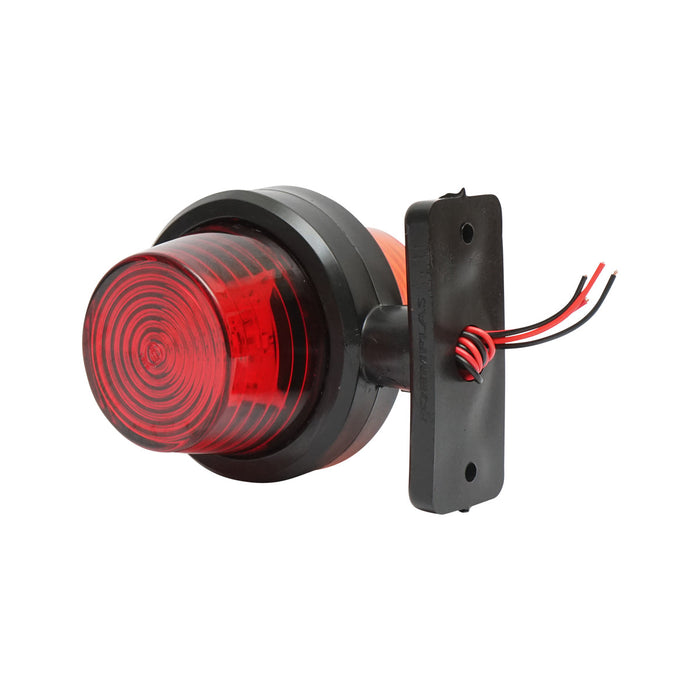 Lampada di posizione con LED, 12-24V, rosso-giallo, 60 mm, Breckner Germany.