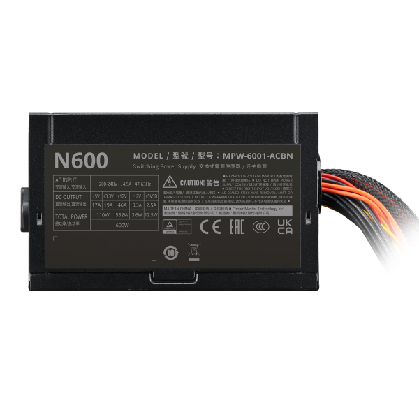 Alimentatore Cooler Master Elite NEX N600 230V - 600W - ATX - PFC Attivo