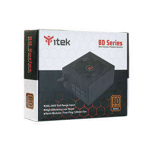 Alimentatore Itek BD700 - 700W Output - Semi-Modulare - Ventola HDB 12cm - 80 Plus EU Bronze - PFC Attivo - ATX