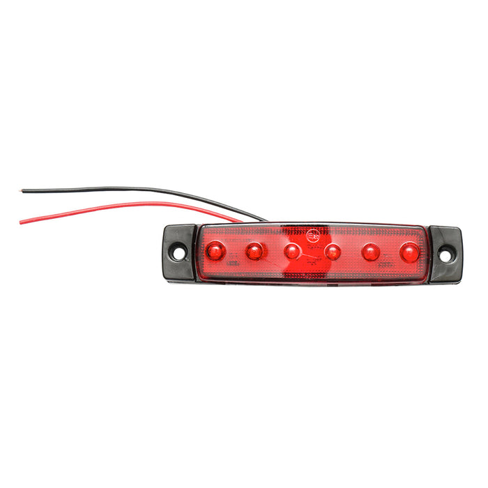 Lampada laterale  con LED rossa, 12V/24V, Breckner Germany
