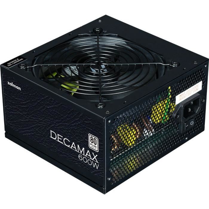 Alimentatore per PC - ZALMAN - DecaMax 600W - 80+ - Non modulare - Ventola da 120 mm - Nero