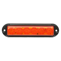 Lampada laterale  LED, 12V-24V, gialla, 4 funzioni, 155x37 mm, con cornice nera, Breckner Germany