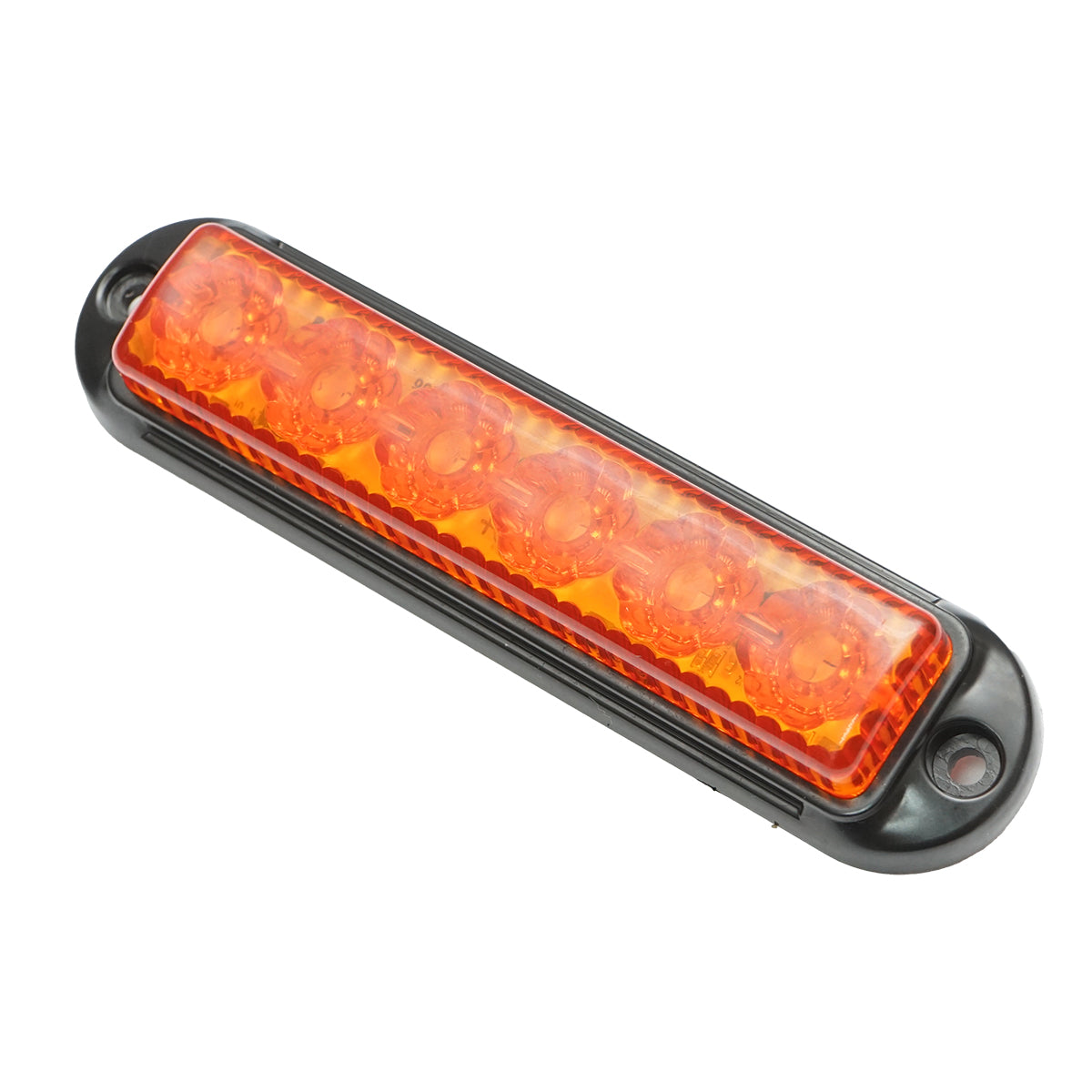 Lampada laterale  LED, 12V-24V, gialla, 4 funzioni, 155x37 mm, con cornice nera, Breckner Germany