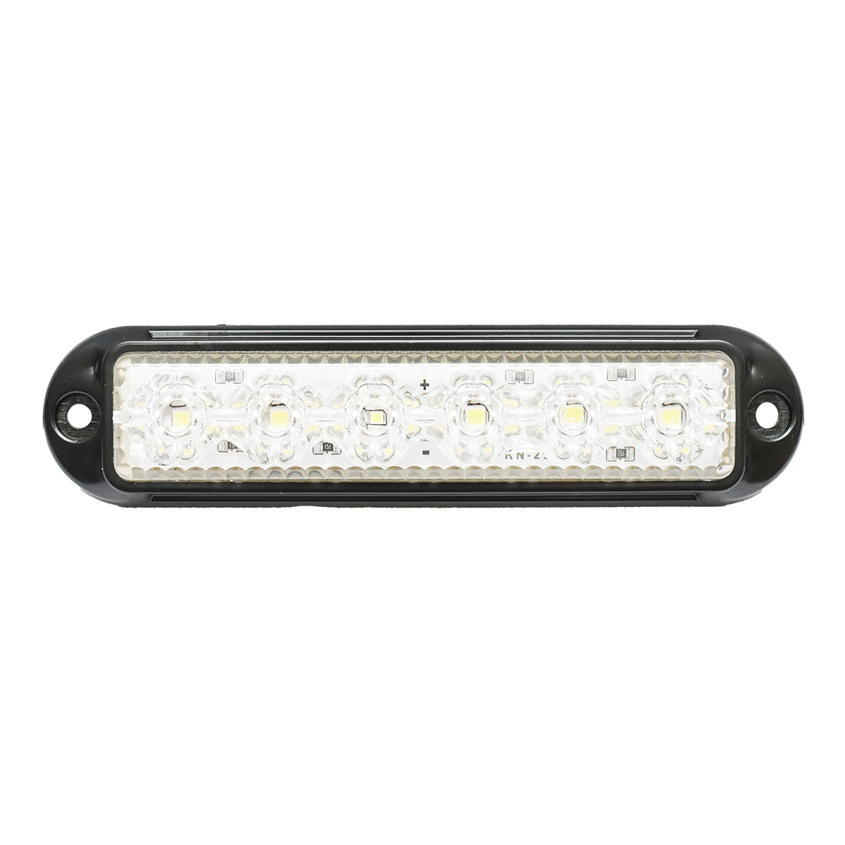 Lampada laterale  LED, bianca, 12V-24V, 155x37 mm, con cornice nera, Breckner Germany