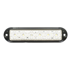 Lampada laterale  LED, bianca, 12V-24V, 155x37 mm, con cornice nera, Breckner Germany