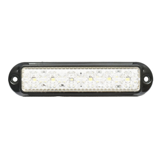 Lampada laterale  LED, bianca, 12V-24V, 155x37 mm, con cornice nera, Breckner Germany