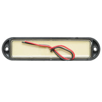 Lampada laterale  LED, bianca, 12V-24V, 155x37 mm, con cornice nera, Breckner Germany