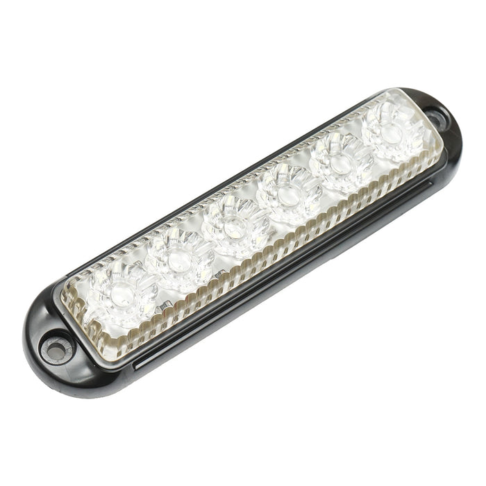 Lampada laterale  LED, bianca, 12V-24V, 155x37 mm, con cornice nera, Breckner Germany