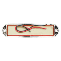 Lampada laterale  LED, gialla, 12V-24V, 155x37 mm, con cornice cromata, Breckner Germany.