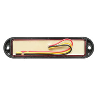 Lampada laterale  LED, rossa, 12V-24V, 155x37 mm, con rama nera, Breckner Germany