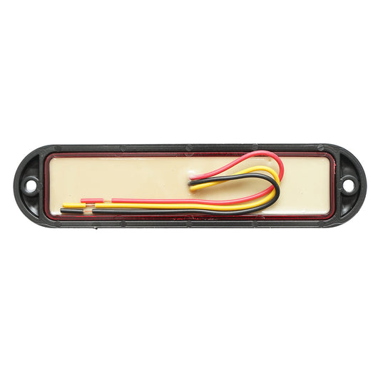 Lampada laterale  LED, rossa, 12V-24V, 155x37 mm, con rama nera, Breckner Germany