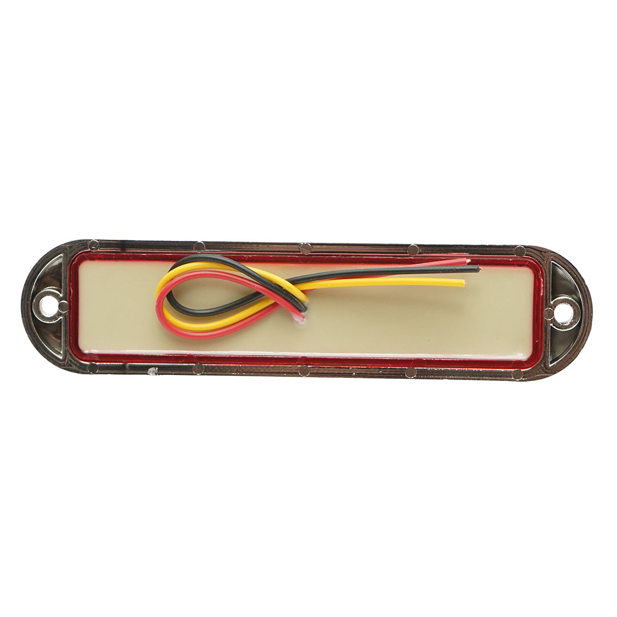 Lampada laterale  slim bianca cromata con LED, 12-24V, gialla, Breckner Germany, modello FR1286CR