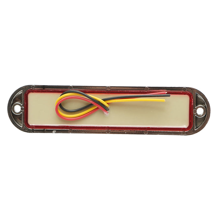 Lampada laterale  slim bianca cromata con LED, 12-24V, gialla, Breckner Germany, modello FR1286CR