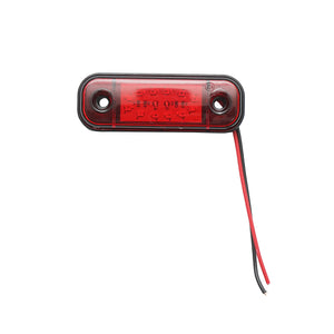Lampada laterale  slim con LED rossa, 12V-24V, FR0175, Breckner Germany