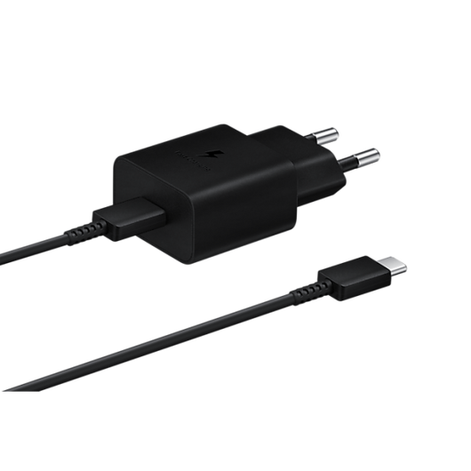 ALIMENTATORE SAMSUNG FAST EP-T1510XBEGEU 15W TYPE-C BLACK CON CAVO