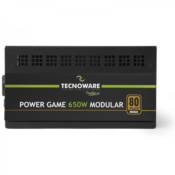 Alimentatore Tecnoware Powergame - 650W Output - PSU - ATX - PFC Attivo - Modulare - 80 Plus Bronze