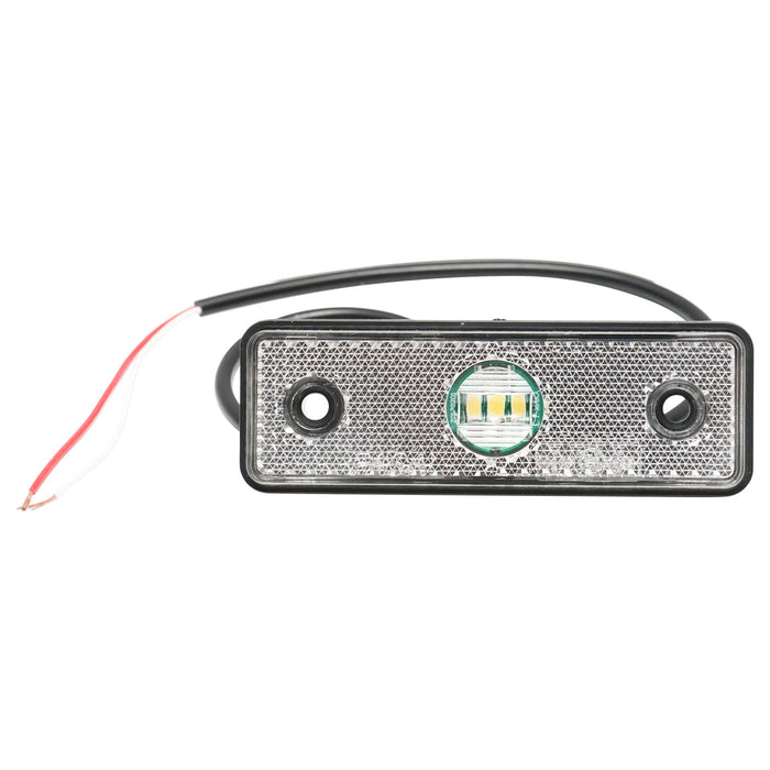 Lampada laterale bianca con LED, 24V.