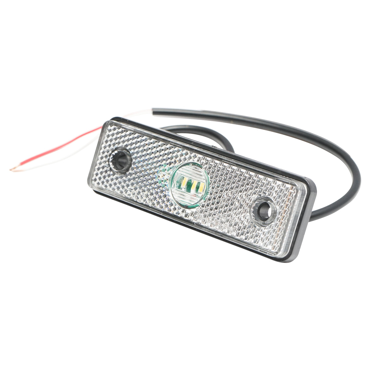 Lampada laterale bianca con LED, 24V.