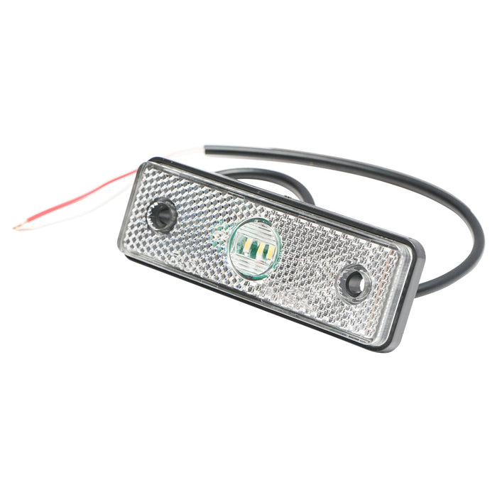 Lampada laterale bianca con LED, 24V.