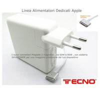 Alimentatore universale MagSafe 2 Power Adapter 60W per Apple MacBook - Input AC 60W - Output 16.5V / 3.65A