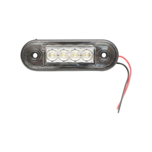 Lampada laterale con LED bianca, 12V/24V, FR0170, Breckner Germany.