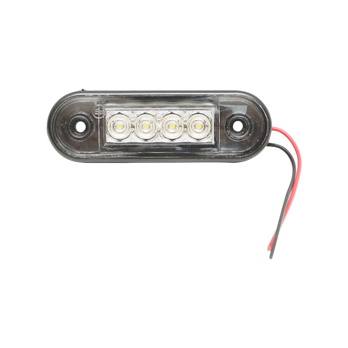 Lampada laterale con LED bianca, 12V/24V, FR0170, Breckner Germany.