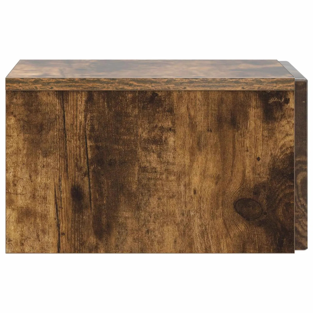 Mobiletto da notte a muro 2 pcs Rovere Fumo 33 x 34,5 x 20 cm 898436