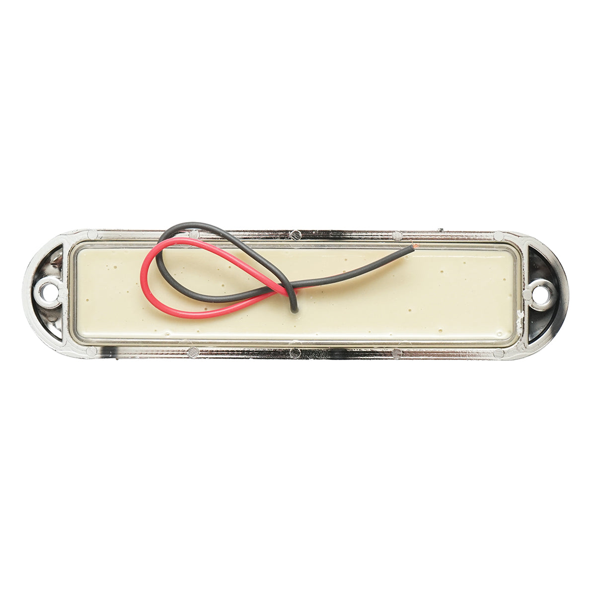 Lampada laterale LED, 12V-24V, bianca, 155x37 mm, con cornice cromata, Breckner Germany