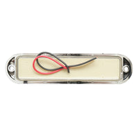 Lampada laterale LED, 12V-24V, bianca, 155x37 mm, con cornice cromata, Breckner Germany