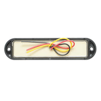 Lampada laterale LED, 12V-24V, bianca, 155x37 mm, con montatura nera, Breckner Germany.