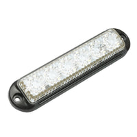 Lampada laterale LED, 12V-24V, bianca, 155x37 mm, con montatura nera, Breckner Germany.