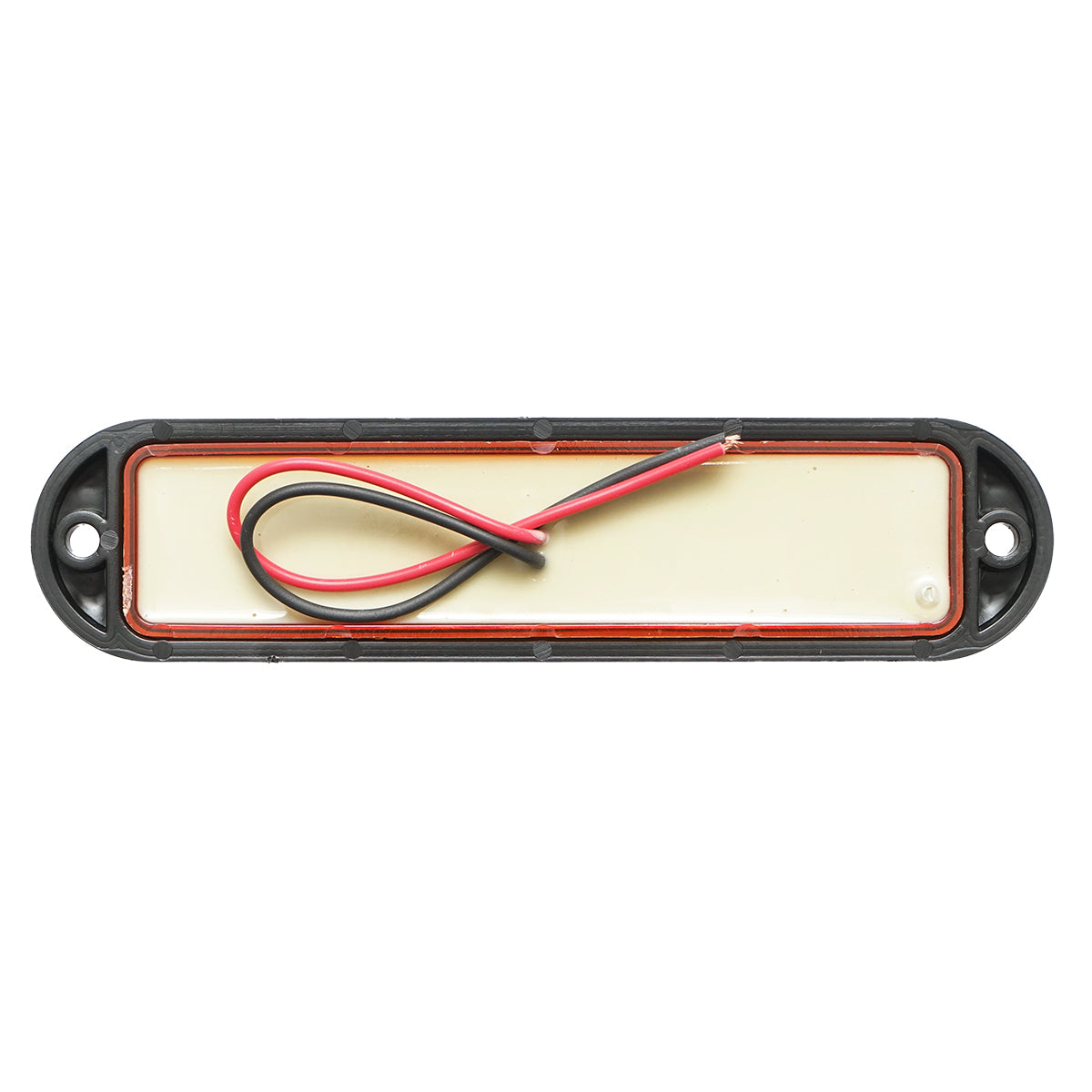 Lampada laterale LED, 12V-24V, gialla, 155x37 mm, con cornice nera, Breckner Germany