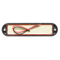 Lampada laterale LED, 12V-24V, gialla, 155x37 mm, con cornice nera, Breckner Germany