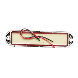 Lampada laterale LED, 12V-24V, rossa, 155x37 mm, con cornice cromata, Breckner Germany